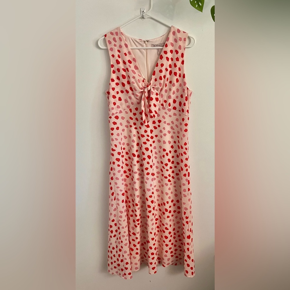 Romantic Dress ~ BCBGeneration Pink and Red Polka Dot Dress